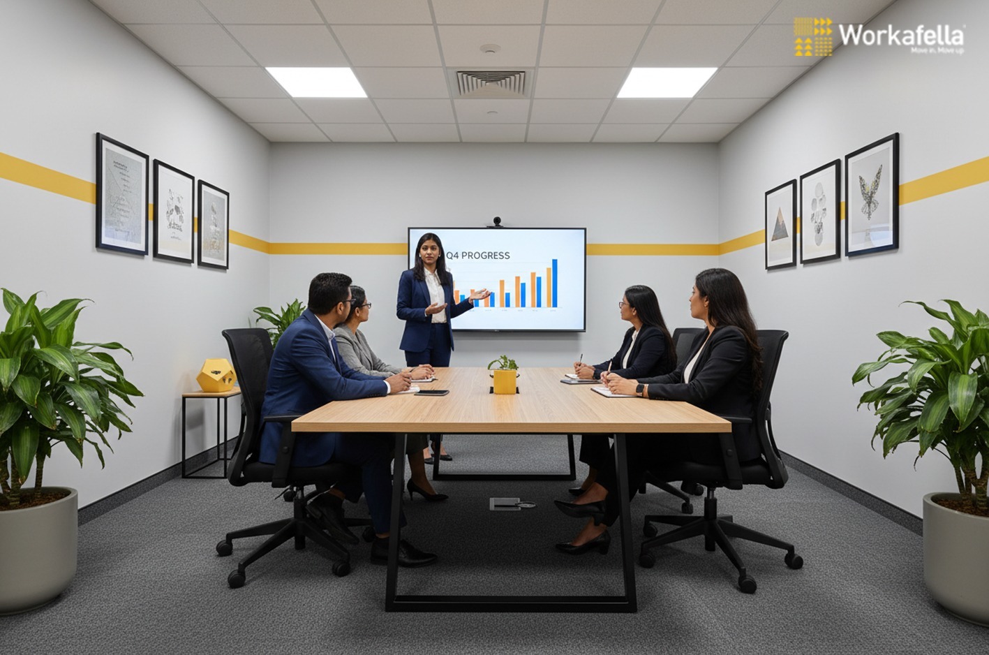 premium meeting room in coworking space with modern interiors 